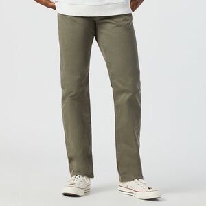 Mavi Mens Zach Straight Leg Pants Regular Rise Dusty Olive Twill Size: 34/32